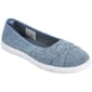 Womens Ashley Blue Solid Canvas Slip On Flats - image 1