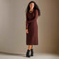 Womens Nina Leonard Long Sleeve Rib Knit Sweater Dress Midi - image 1