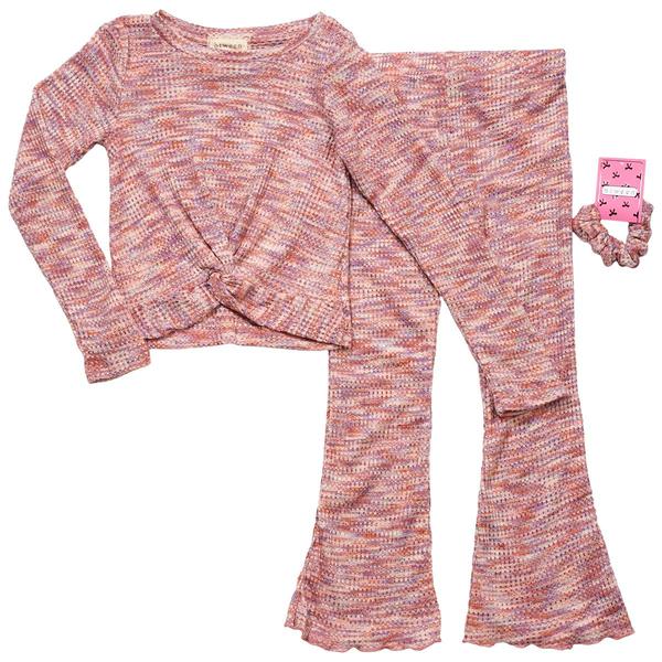 Girls (7-16) BTween(R) Long Sleeve Thermal Twist Front Top/Leggings - image 