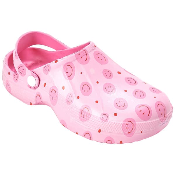 Womens Ella & Joy Smiley Face Unlined Clogs - image 