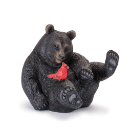 Melrose Black Bear with Cardinal Birds - Set of 3