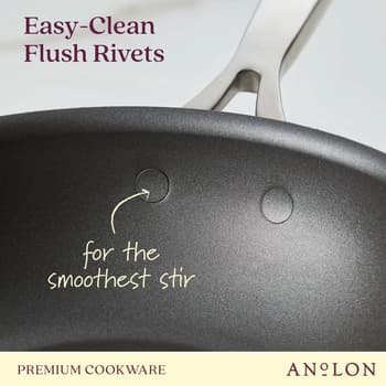 Anolon X Hybrid Nonstick Induction Stir Fry Wok With Lid, 10-Inch