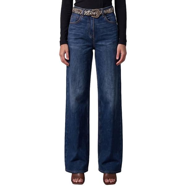 Womens Royalty Hazel Belted Wide Leg Jeans - image 