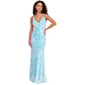 Juniors Morgan & Co. Spray Sequin Strappy Back Sheath Gown - image 1