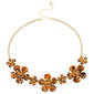 Ashley Cooper(tm) Resin Tortoise & Gold-Tone Flower Necklace - image 1