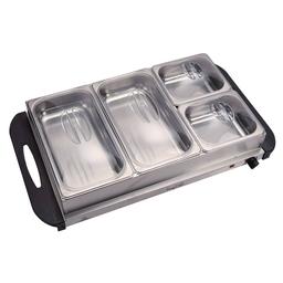 MegaChef Buffet Server & Food Warmer w/ 4 Removable Trays