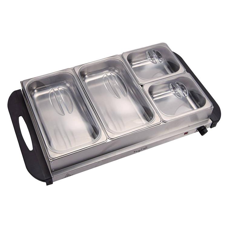MegaChef Buffet Server & Food Warmer w/ 4 Removable Trays