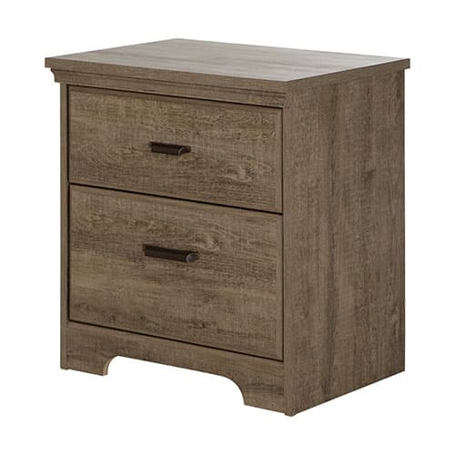 South Shore Versa 2 Drawer Nightstand - Oak - image 