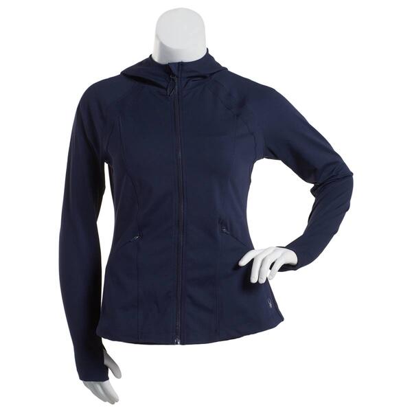 Womens Spyder Fleece Hooded Yoga Jacket - image 