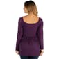 Plus Size 24/7 Comfort Apparel Solid Empire Waist Tunic Top - image 2