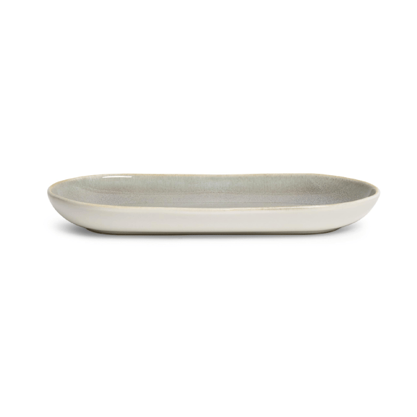 Sango Resona Moss/Cream Large Ceramic Serving Platters - Set of 2