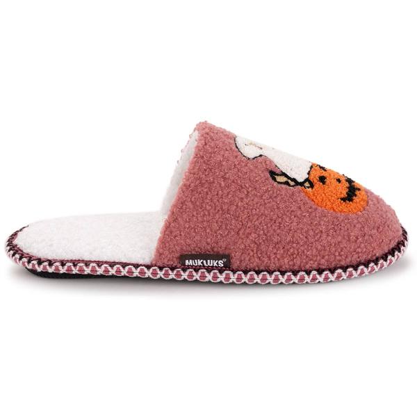 Womens MUK LUKS® Punch Needle Scuff Dog Ghost Slip On Slippers