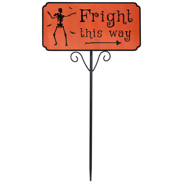 Northlight 27.5in. Skeleton Fright This Way Halloween Lawn Stake