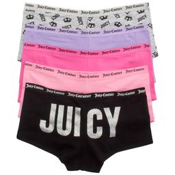 Womens Juicy Couture 5pk. Boyshort Panties - JC7530-5PKMI