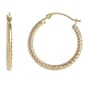 10kt. Yellow Gold Small Twisted Hoop Earrings - image 1