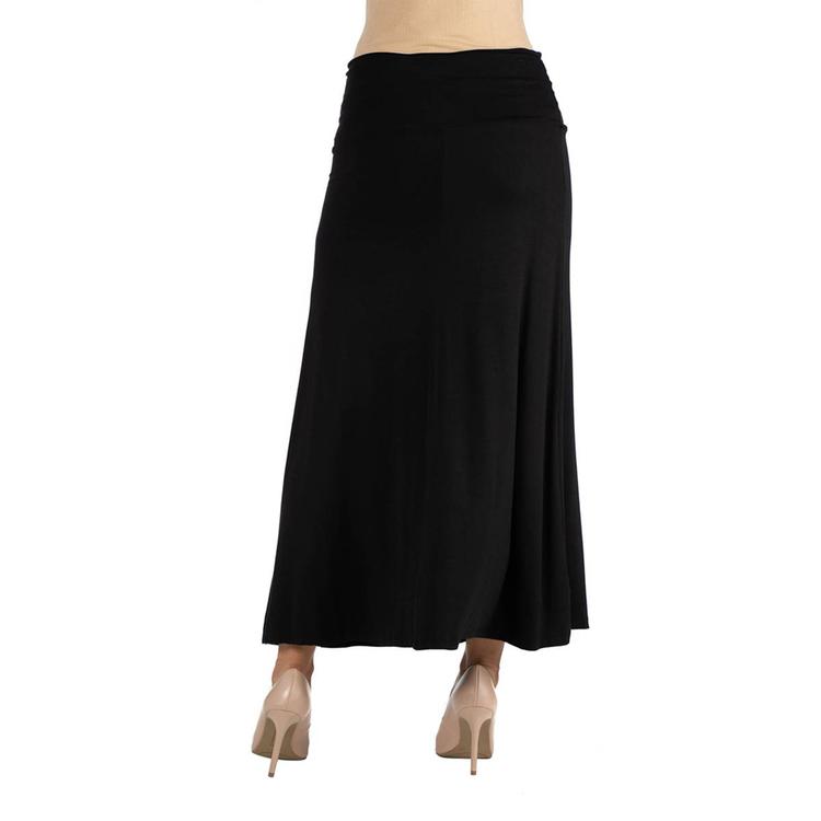 Plus Size 24/7 Comfort Apparel Maxi Maternity Skirt