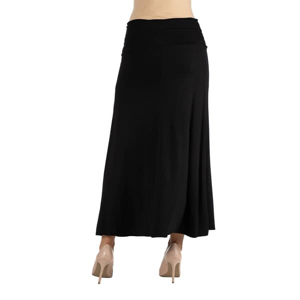 Plus Size 24/7 Comfort Apparel Maxi Maternity Skirt