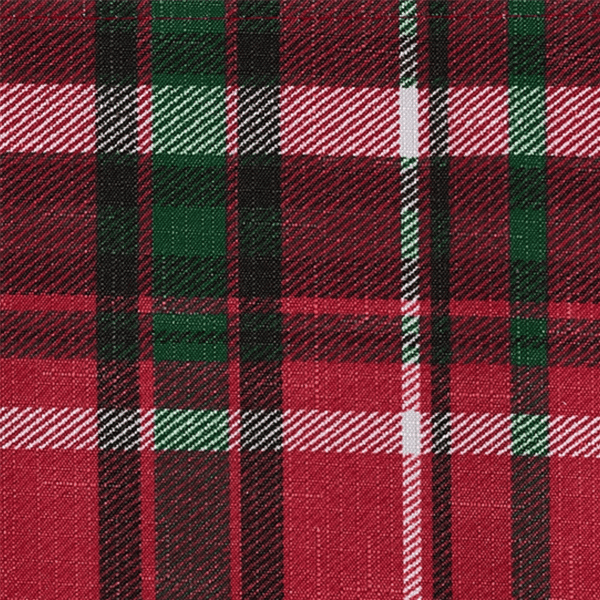 Threadmade Pocono Plaid Holiday Fabric Tablecloth
