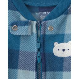 Baby Boy (NB-9M) Carter''s® Bear Plaid Zip Sleep & Play Pajamas