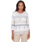 Womens Alfred Dunner Comfort & Joy Geometric Stripe Embellished - image 1