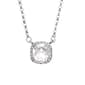 Crystal Colors Silver Plated Princess Cut Clear Crystal Pendant - image 1