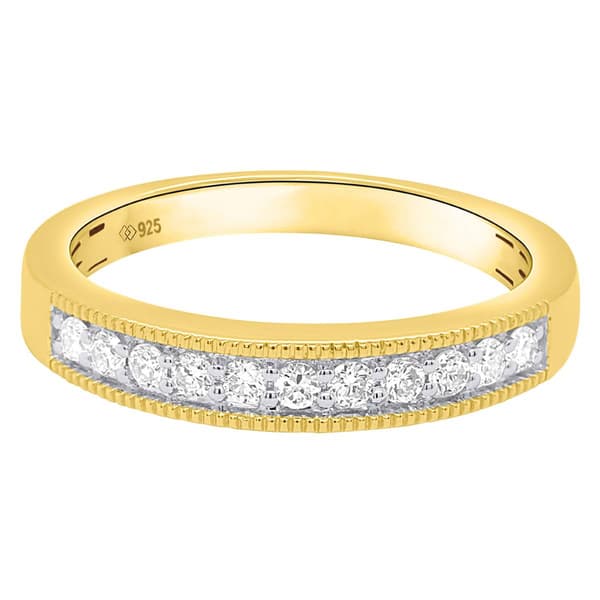 Nova Star® Yellow Gold 1/4ctw. 11 Lab Grown Diamonds Band Ring