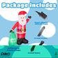 Puleo International 6ft. Lighted Blow-Up Inflatable Santa Claus - image 6