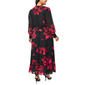 Plus Size MSK Long Sheer Sleeve Tie Neck Floral Tier Maxi Dress - image 3