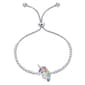 Crystal Critter Rainbow Unicorn Head Adjustable Bolo Bracelet - image 1