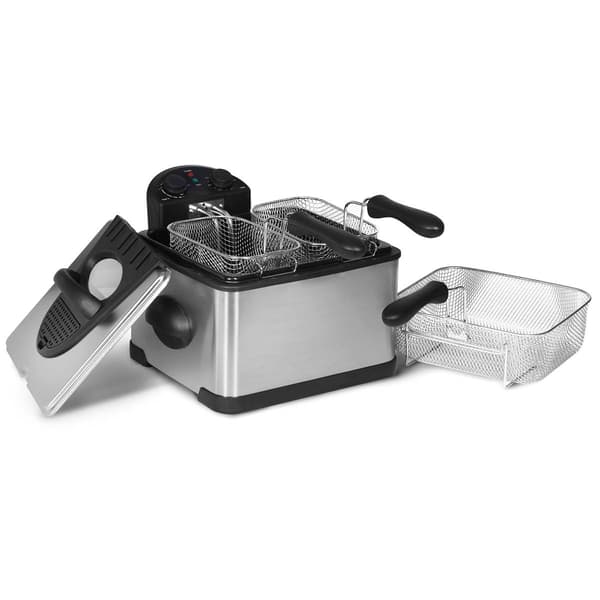 MegaChef 4.23qrt. Stainless Steel Electric Deep Fryer - image 