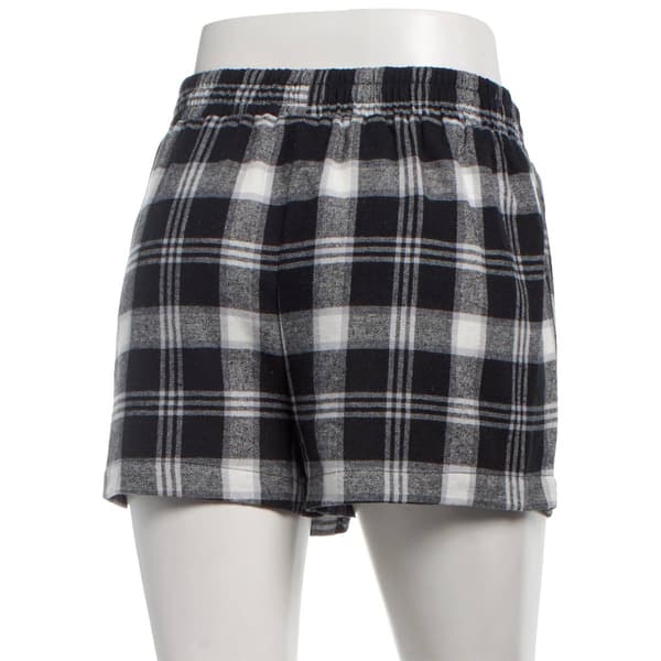Juniors Derek Heart Flannel Plaid Boxer Shorts w/ NY Patch