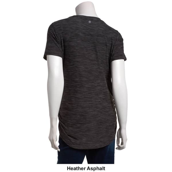 Womens Yogalicious Short Sleeve Heather Maternity Active Tee