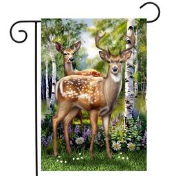 Briarwood Lane Deer in Forest Garden Flag