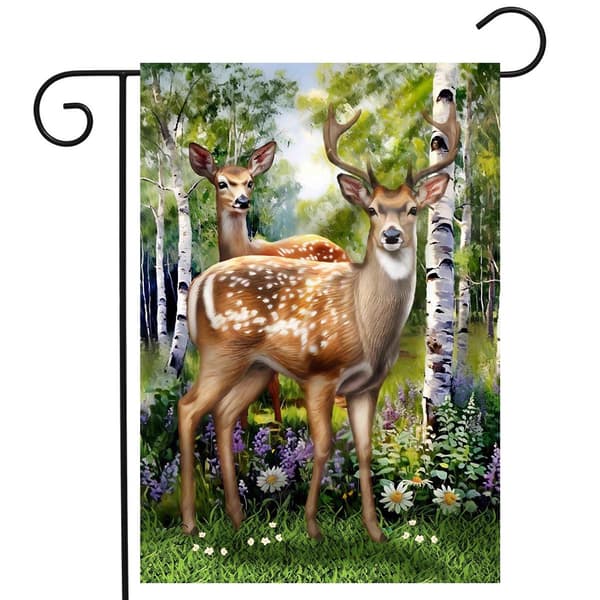 Briarwood Lane Deer in Forest Garden Flag - image 