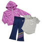 Toddler Girl Body Glove 3pc Ruffle Tee, Windbreaker, Leggings Set - image 1