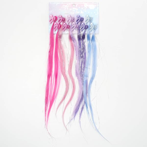 Girls Capelli(R) New York 10pc. Bow Clip w/ Faux  Lurex Hair - image 
