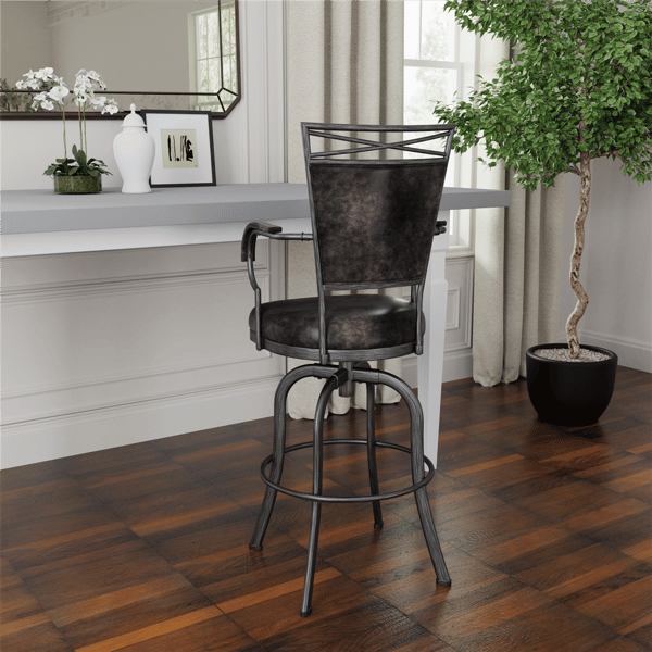 HH2 Home Bridgetown Tilt Upholstered Bar Height Swivel Stool