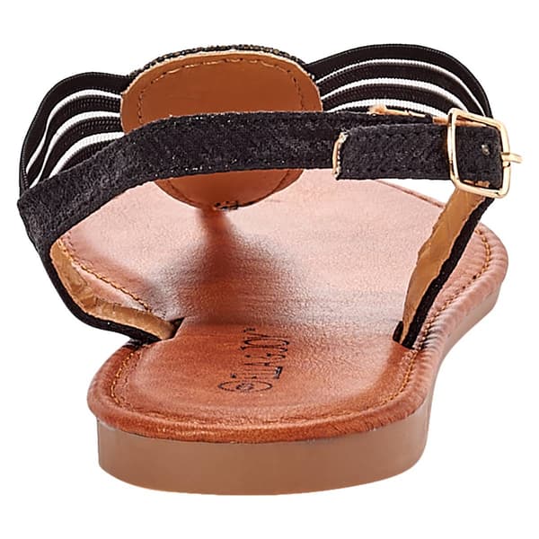Womens Ella & Joy Strappy Mesh Rhinestone T-Strap Sandals