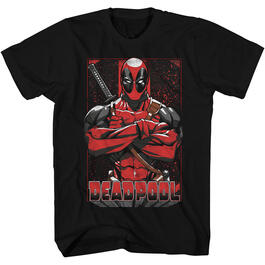 Young Mens Deadpool Short Sleeve Graphic Tee