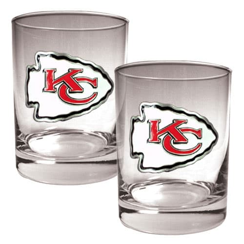 NFL Kansas City Chiefs 2pc. 14oz. Rocks Glass Set - image 