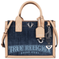 True Religion Bombe Logo Denim Tote - image 1