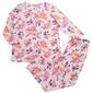 Womens Celestial Dreams 3/4 Sleeve Lace Shoulder Floral Pajama - image 2