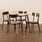 Baxton Studio Reba Modern Walnut Brown Wood 5pc. Dining Set - image 7