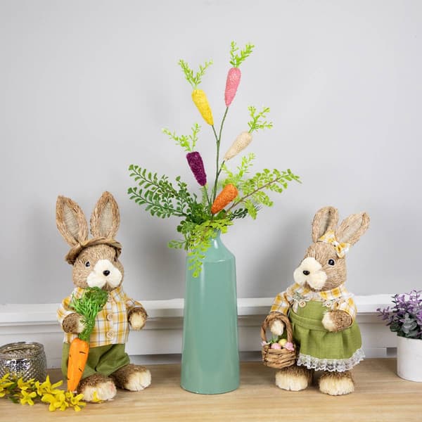 Northlight Seasonal Knitted Carrots Easter Spray