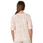 Womens Democracy Elbow Puff Sleeve Ruched Blouse - image 3