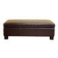 Baxton Studio Gallo Dark Brown Leather Storage Ottoman - image 3