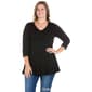 Plus Size 24/7 Comfort Apparel 3/4 Sleeve V-Neck Tunic - image 5
