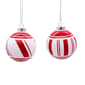Kurt S. Adler 6pc. Red & White Glass Ball Ornaments Set - image 1