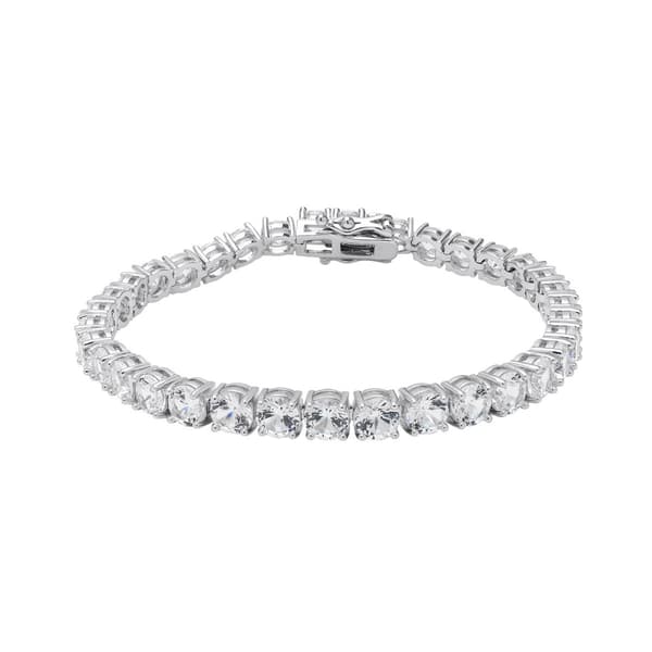 Gianni Argento Lab Grown White Sapphire Round Tennis Bracelet - image 