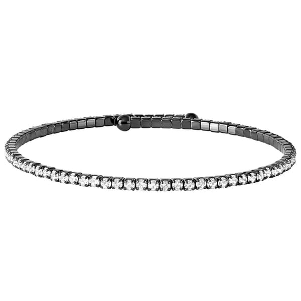 Athra Black Rhodium Single Row Crystal Coil Bracelet - image 